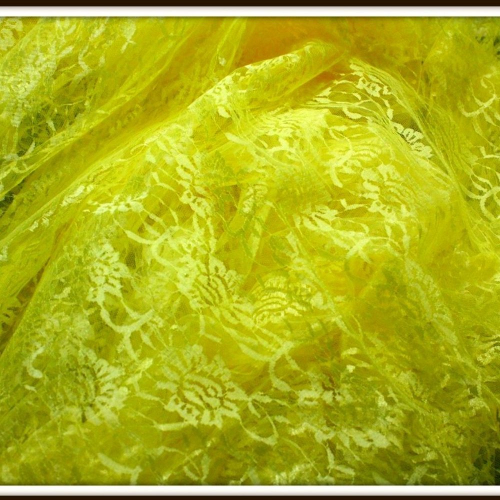 Canary Yellow silky shiney imported fabric 4 + yards